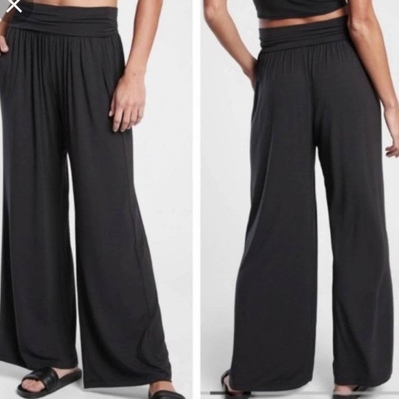Athleta Pants - Athleta black studio wide leg pants